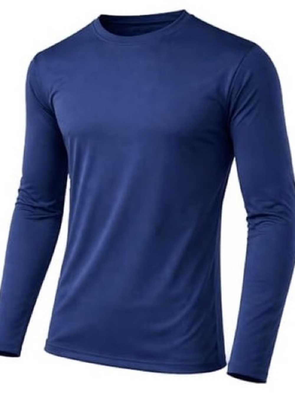 Galaxy By Harvic Men's Long Sleeve Crew Shirt - Blue